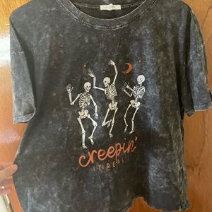 Maurice’s Creepin' It Real Skeleton Graphic Tee - Black